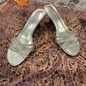 Sliver kitten heel